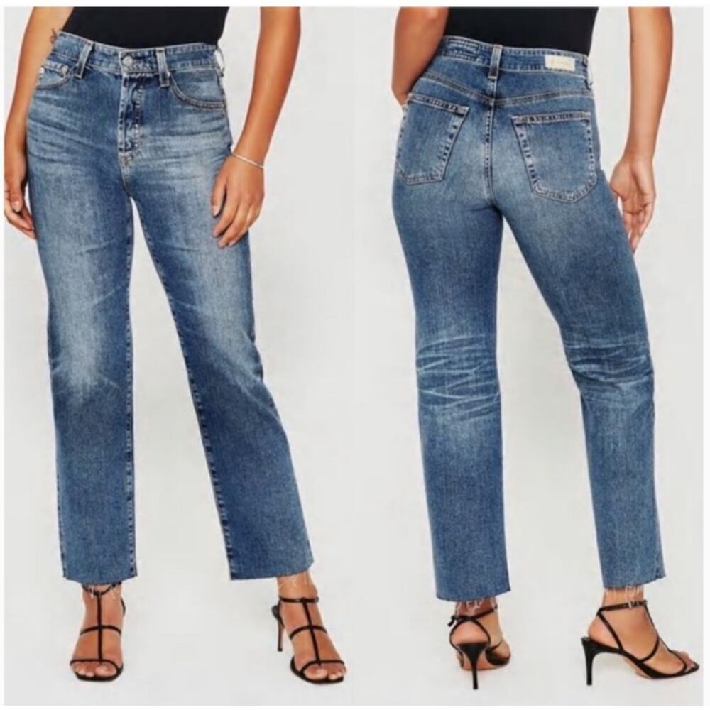 AG The Alexxis Crop Straight High Rise Vintage Straight Jeans -  Size 24R
